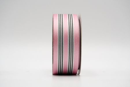 Lux Pink Grosgrain Mid-Stripes Ribbon_K1760-209